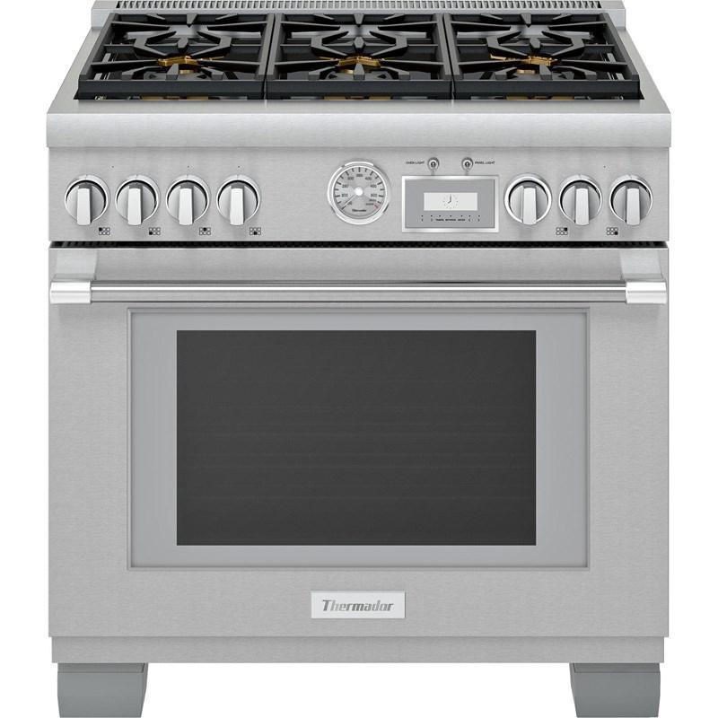 Thermador - 5.7 cu. ft  Gas Range in Stainless - PRG366WG