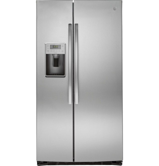 GE Profile - 35.75 Inch 25.3 cu. ft Side by Side Refrigerator in Stainless - PSE25KSHSS