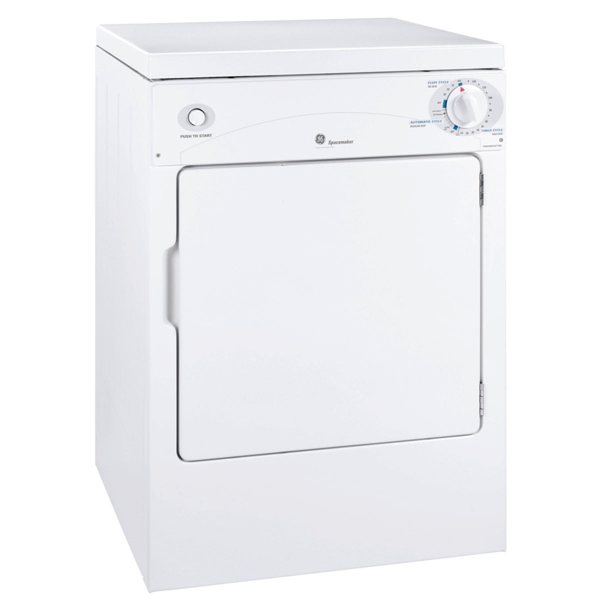 GE - 3.6 cu. Ft  Electric Dryer in White - PSKP333EBWW