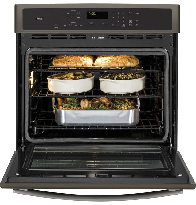 GE Profile - 5 cu. ft Single Wall Oven in Grey - PT7050EHES