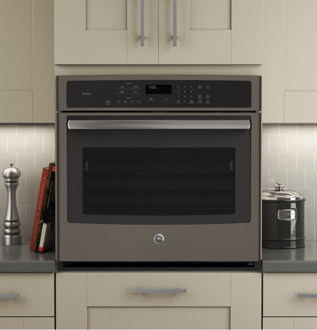 GE Profile - 5 cu. ft Single Wall Oven in Grey - PT7050EHES