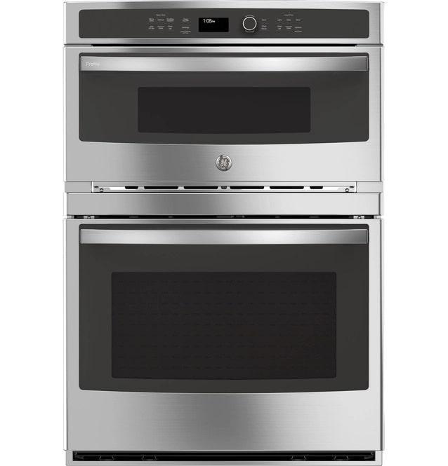 GE Profile - 6.7 cu. ft Combination Wall Oven in Stainless - PT7800SHSS