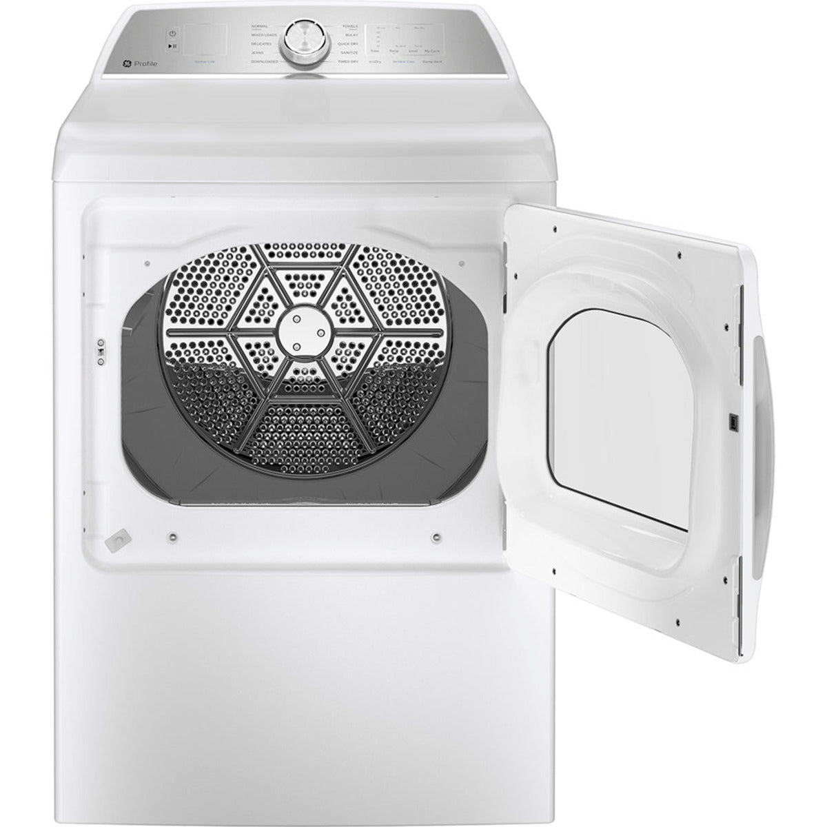 GE Profile - 7.4 cu. Ft  Electric Dryer in White - PTD60EBMRWS