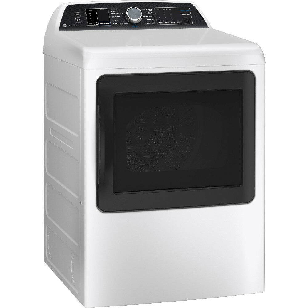 GE Profile - 7.4 cu. Ft  Electric Dryer in White - PTD70EBMTWS