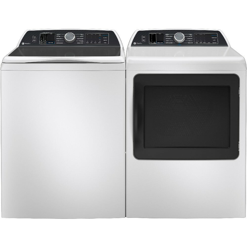 GE Profile - 7.4 cu. Ft  Electric Dryer in White - PTD70EBMTWS