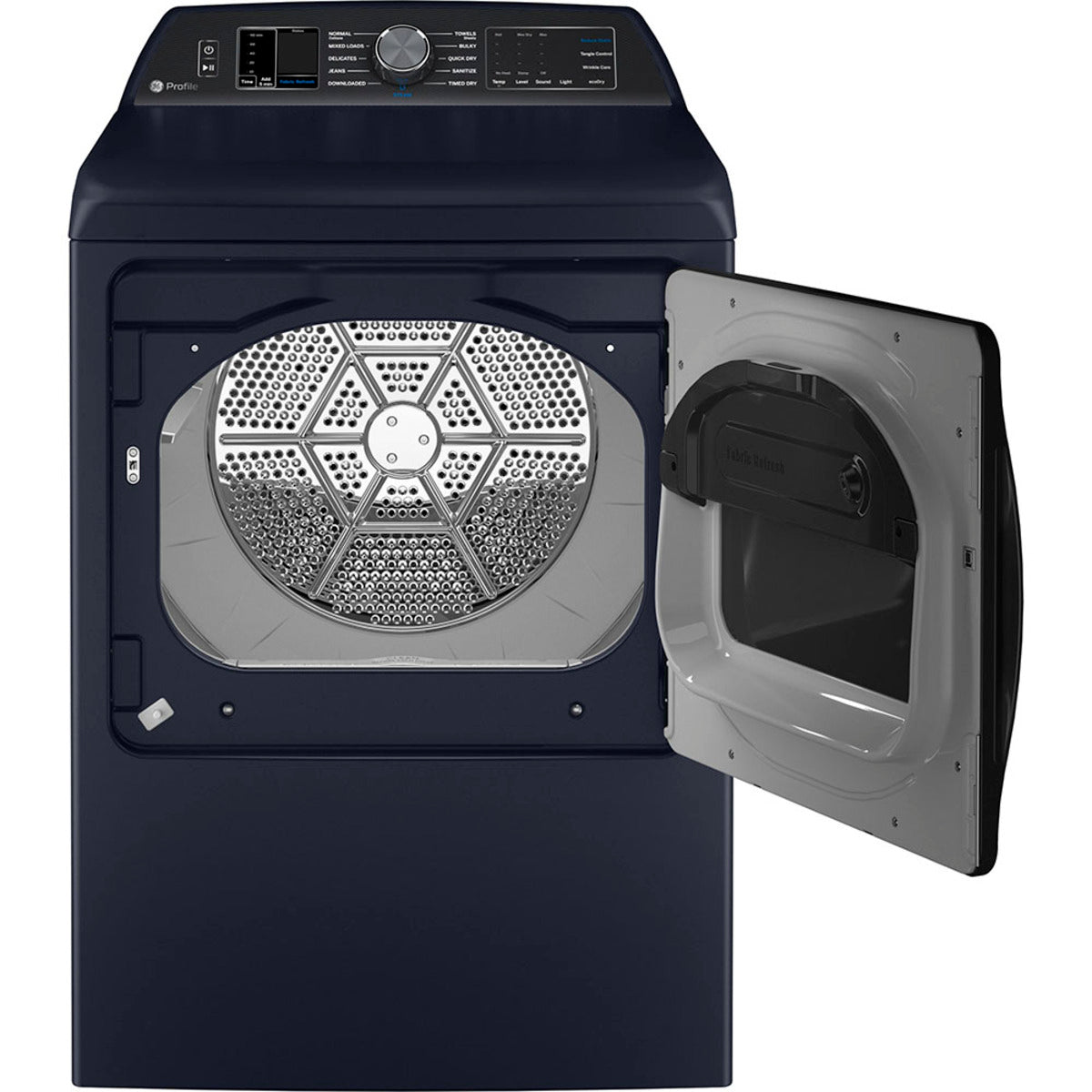 GE - 7.3 cu. Ft  Electric Dryer in Blue - PTD90EBMTRS