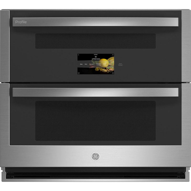 GE Profile - 5 cu. ft Combination Wall Oven in Stainless - PTS9200SNSS