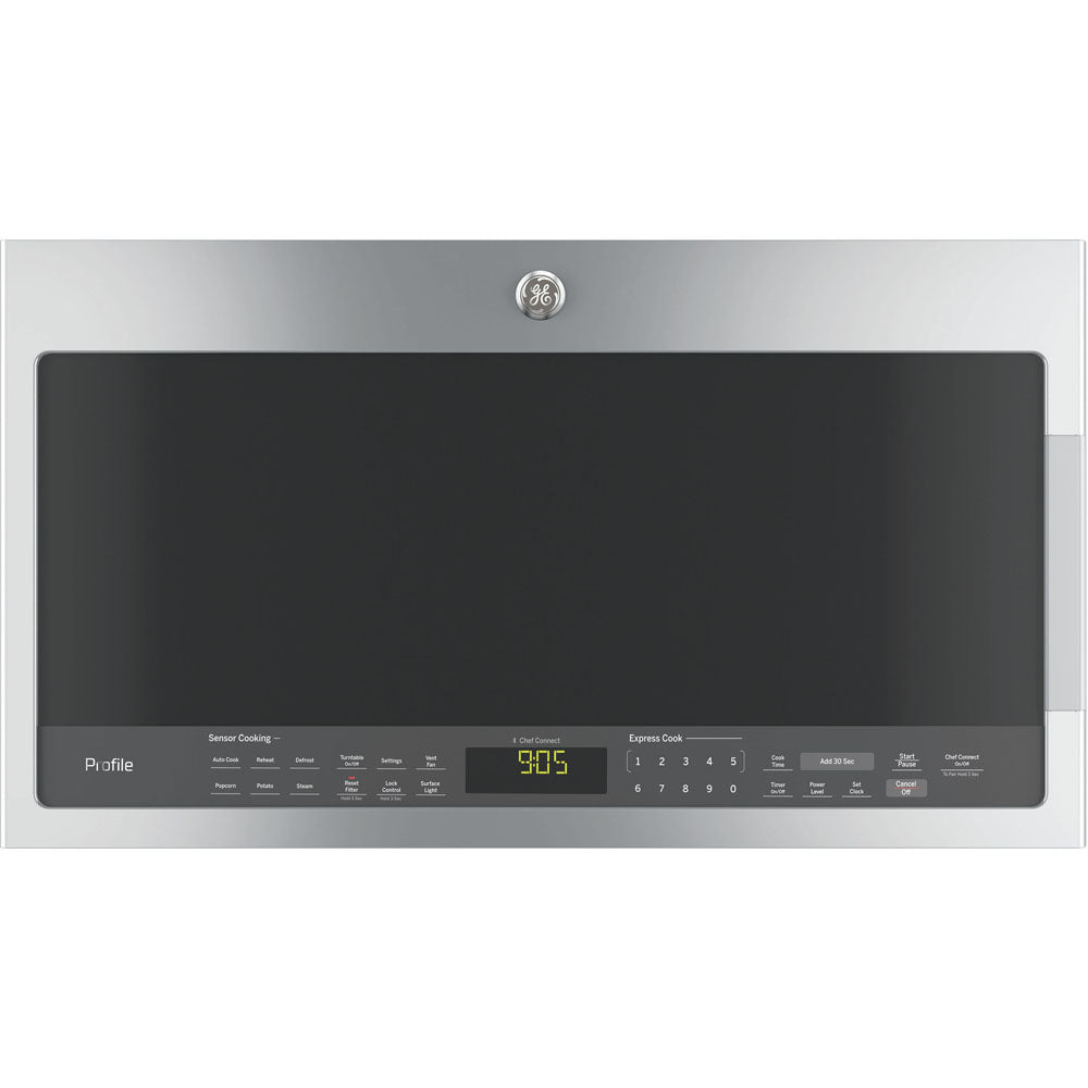 GE Profile - 2.1 cu. Ft  Over the range Microwave in Stainless - PVM2188BTMSC