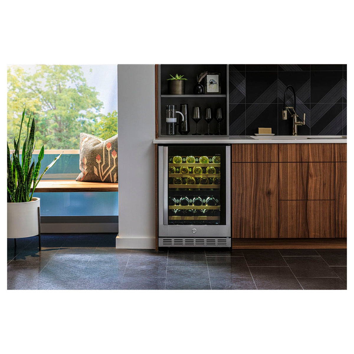 GE Profile - 23.5 Inch 4.8 cu. ft Wine Fridge Refrigerator in Stainless - PWS06DSPSS