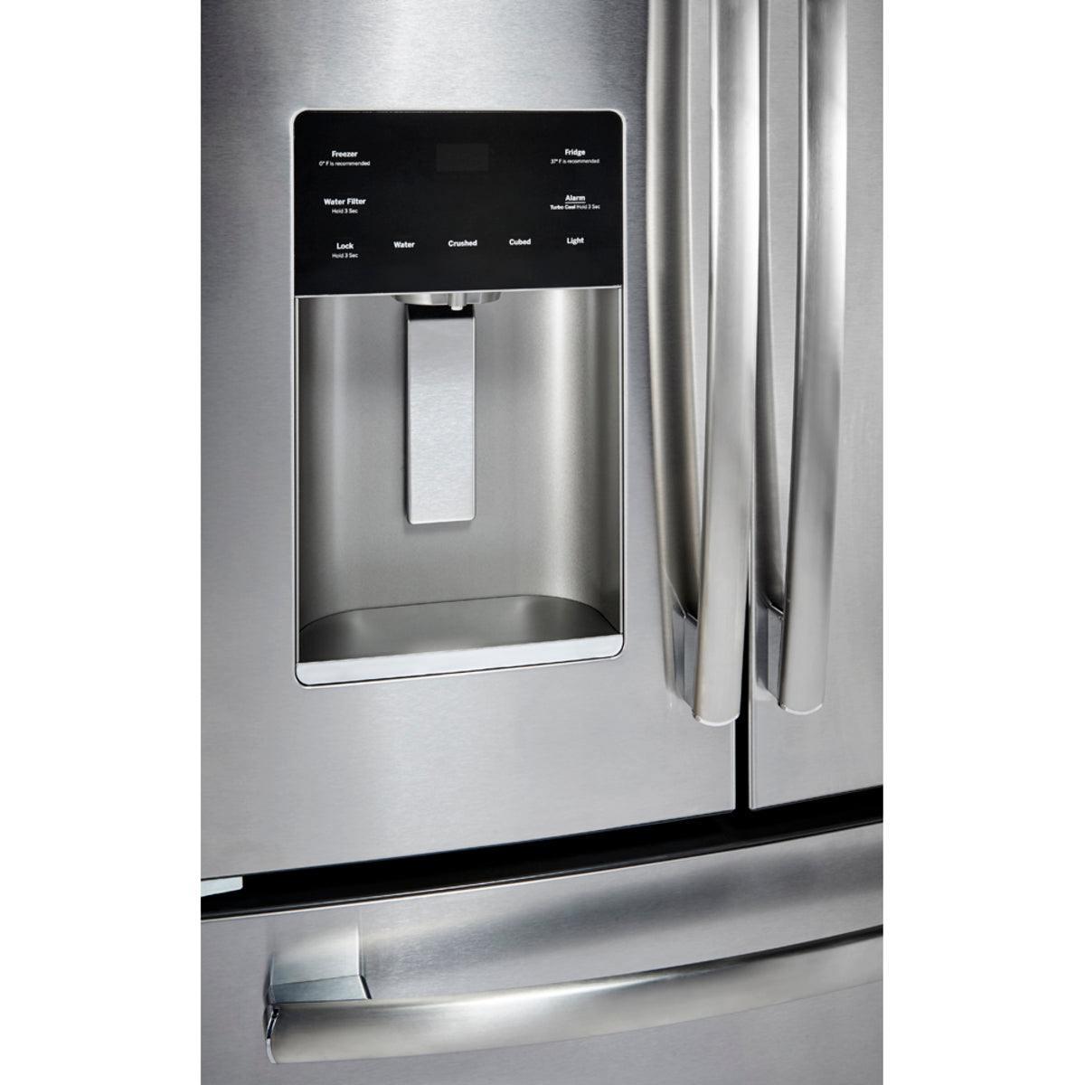 GE Profile - 32.75 Inch 17.5 cu. ft French Door Refrigerator in Stainless - PYE18HYRKFS