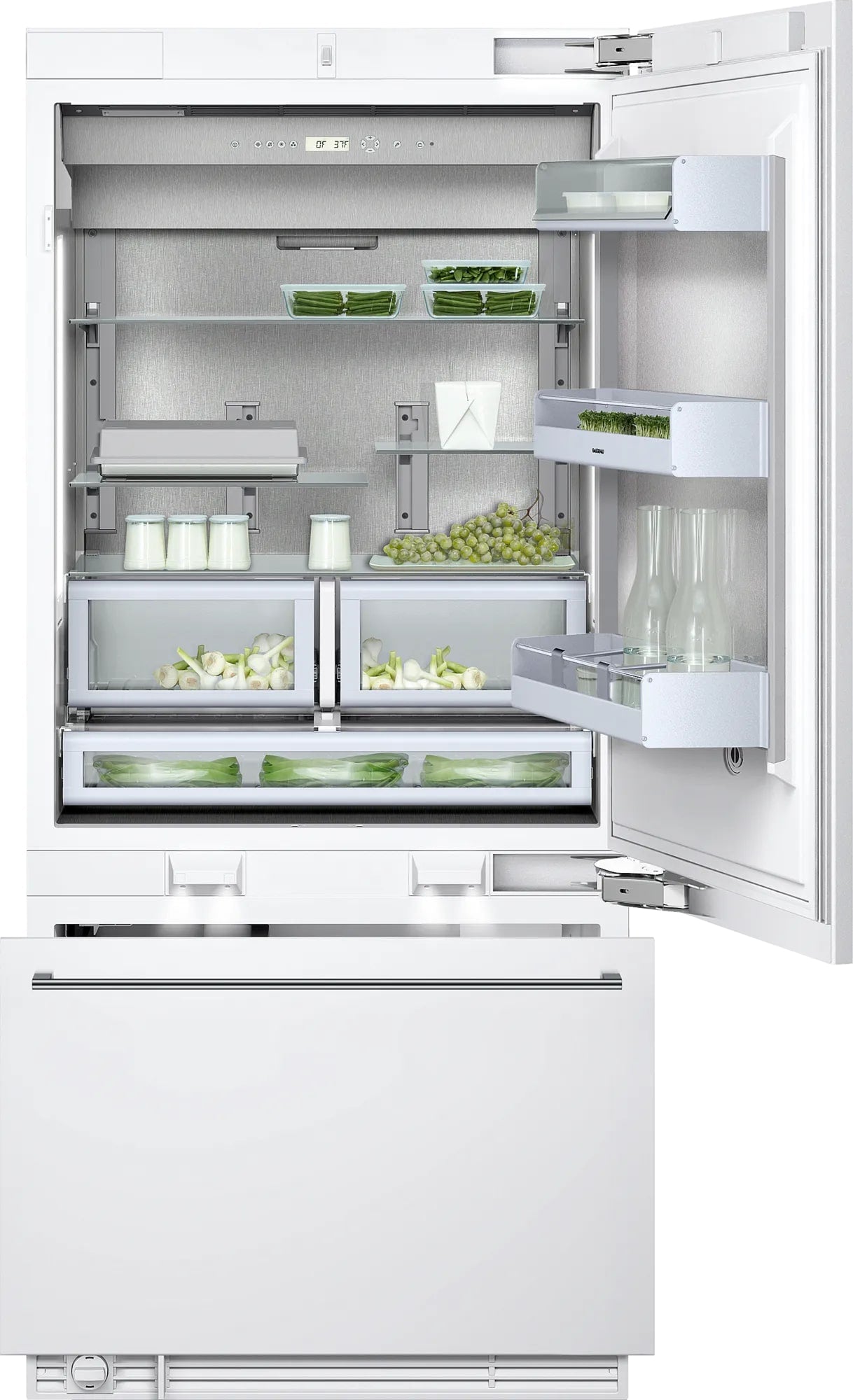 Gaggenau - 35.75 Inch 19.7 cu. ft Built In / Integrated Bottom Mount Refrigerator in Panel Ready - RB492701