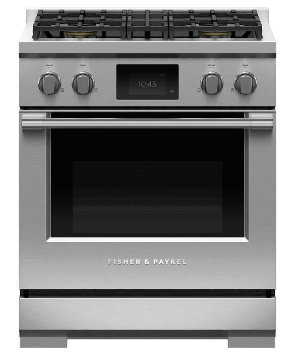 Fisher Paykel - 4 cu. ft  Dual Fuel Range in Stainless - RDV3-304-N