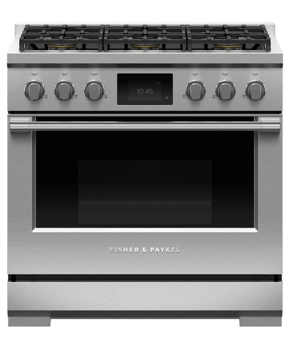 Fisher Paykel - 4.8 cu. ft  Dual Fuel Range in Stainless - RDV3-366-L