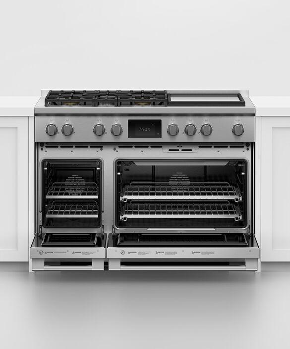 Fisher Paykel - 6.9 cu. ft  Dual Fuel Range in Stainless - RDV3-485GD-L