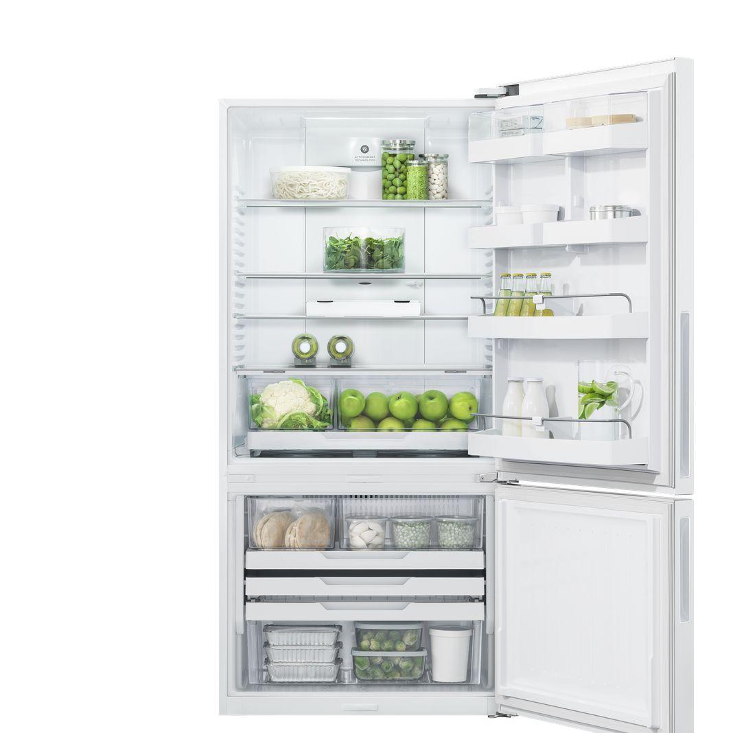 Fisher Paykel - 31.125 Inch 17.5 cu. ft Bottom Mount Refrigerator in White - RF170BRPW6 N