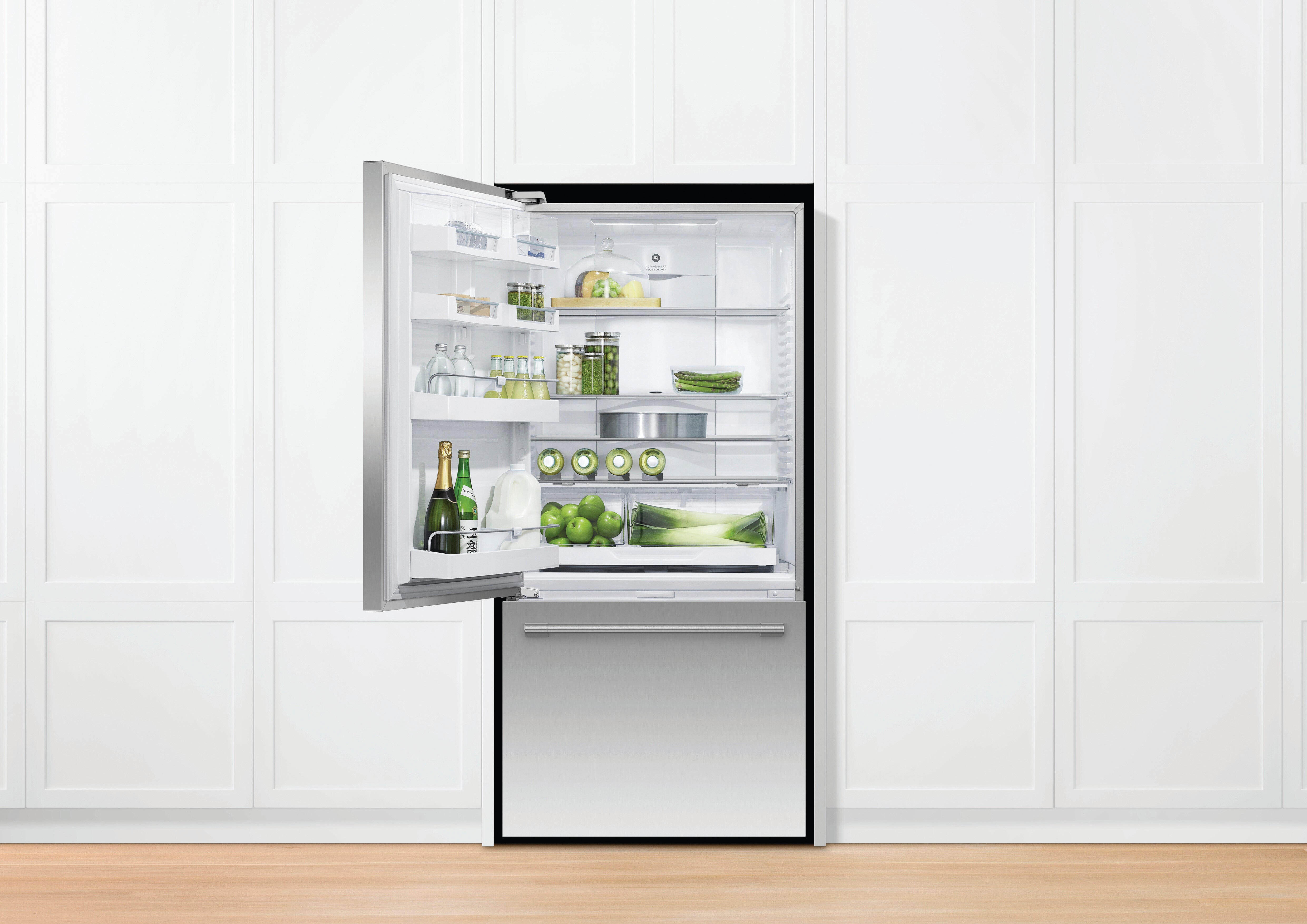 Fisher Paykel - 32 Inch 17.1 cu. ft Bottom Mount Refrigerator in Stainless - RF170WLHUX1