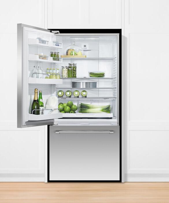 Fisher Paykel - 31.1 Inch 17.1 cu. ft Bottom Mount Refrigerator in Stainless - RF170WLKJX6