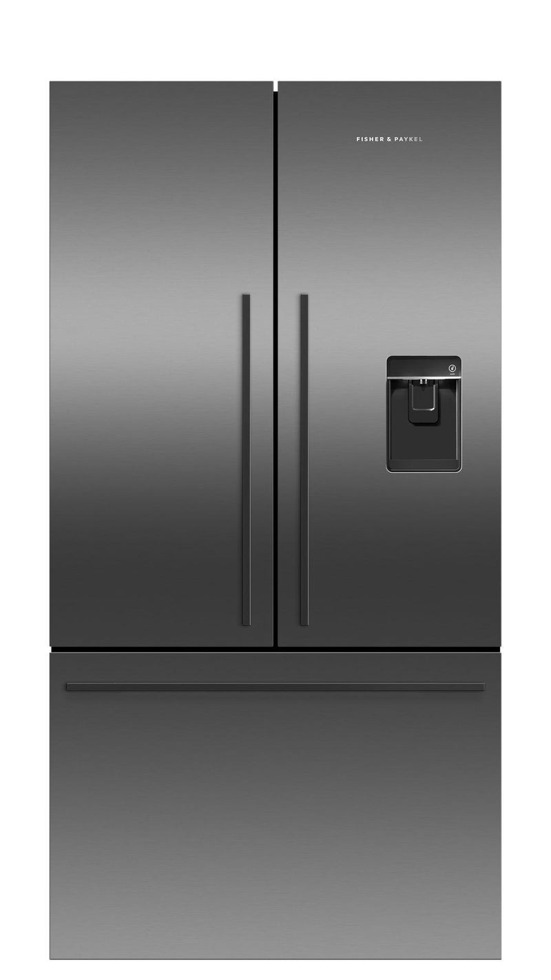 Fisher Paykel - 35.5 Inch 20.1  cu. ft French Door Refrigerator in Black Stainless - RF201ADUSB5