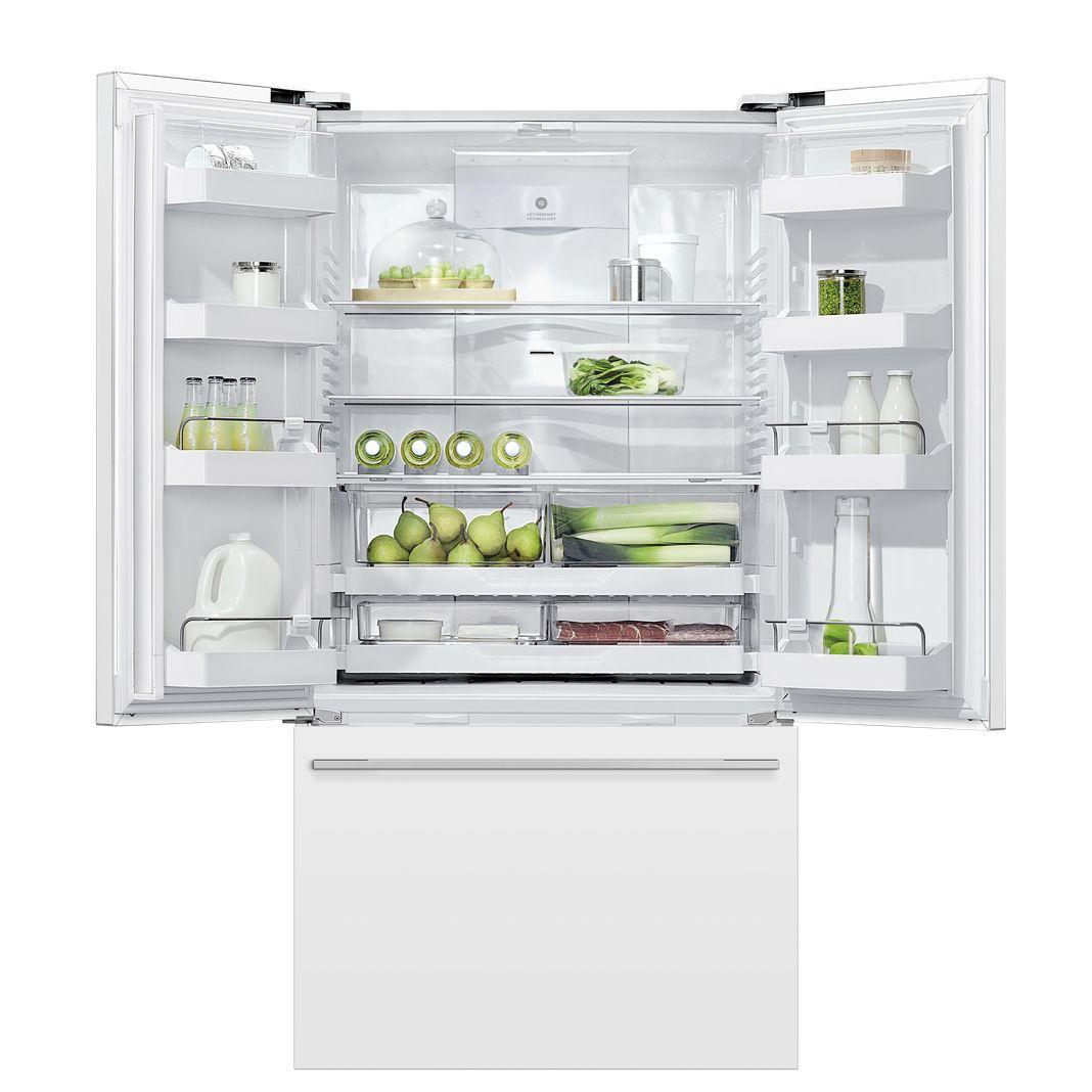 Fisher Paykel - 35.5 Inch 20.1  cu. ft French Door Refrigerator in White - RF201ADW5 N