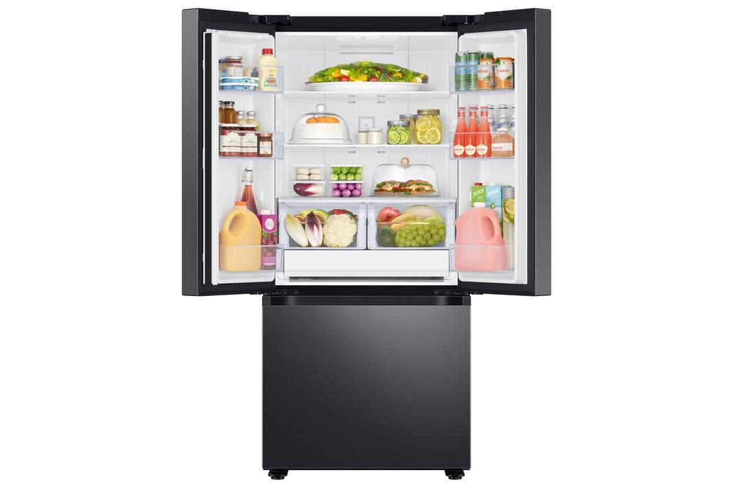 Samsung - 29.8 Inch 22.1 cu. ft French Door Refrigerator in Black Stainless - RF22A4111SG