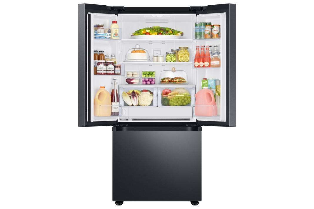Samsung - 29.8 Inch 22 cu. ft French Door Refrigerator in Black Stainless - RF22A4221SG