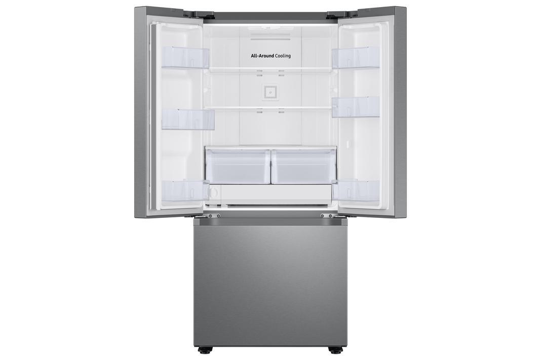 Samsung - 29.8 Inch 22 cu. ft French Door Refrigerator in Stainless - RF22A4221SR