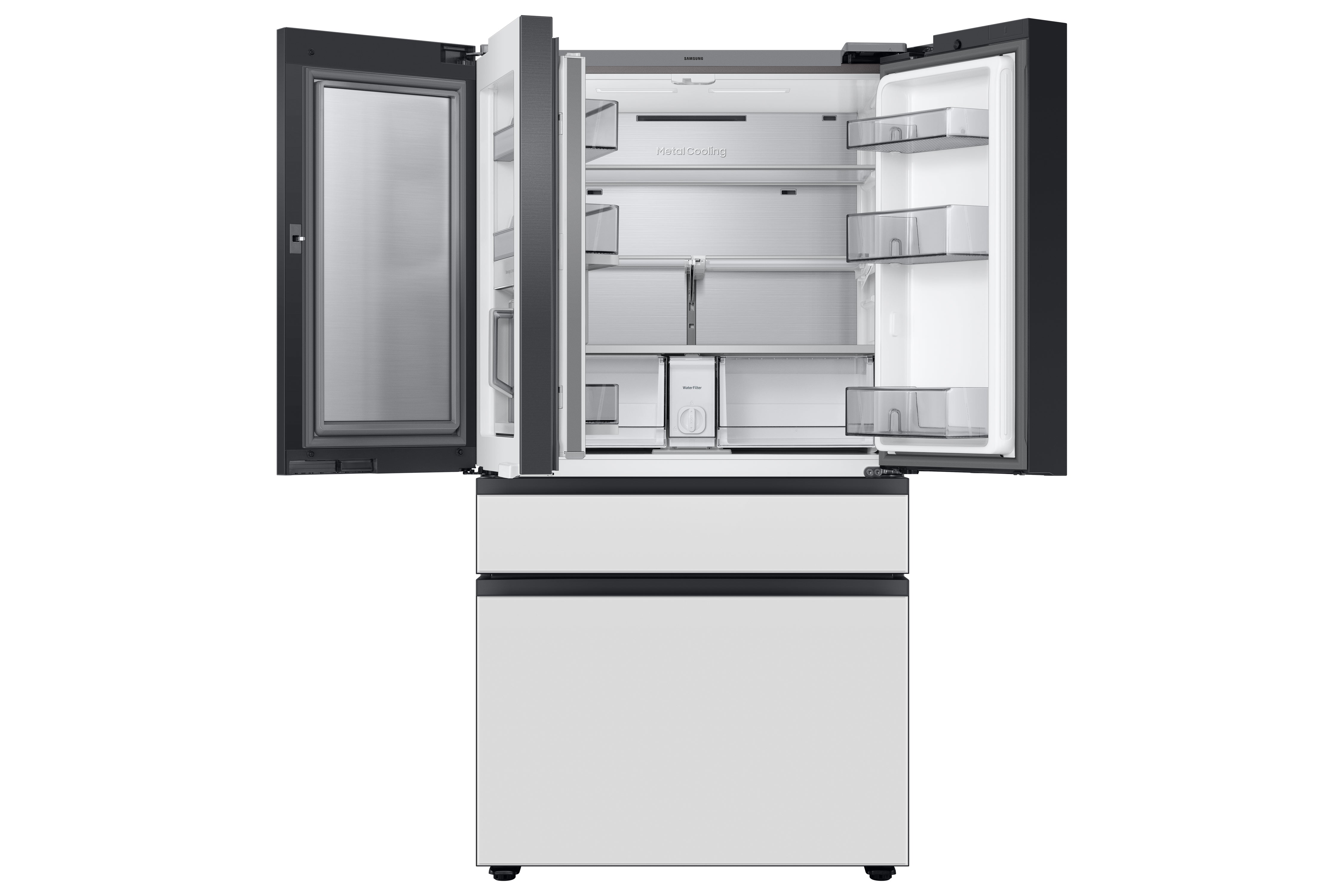 Samsung - Bespoke 35.75 Inch 22.5 cu. ft French Door Refrigerator in Panel Ready - RF23BB8900ACAC