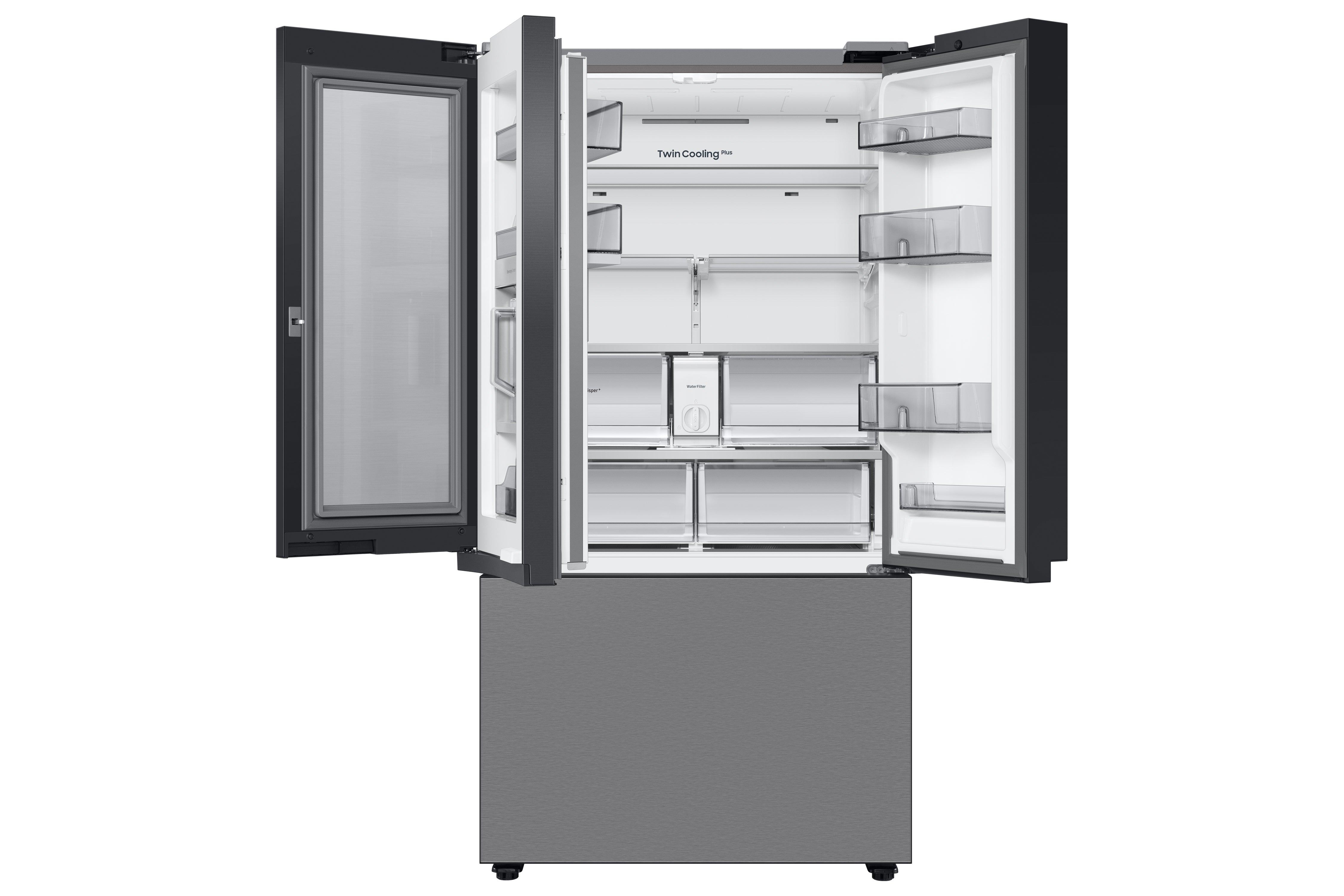 Samsung - Bespoke 35.8 Inch 23.9 cu. ft French Door Refrigerator in Stainless - RF24BB6600QLAA