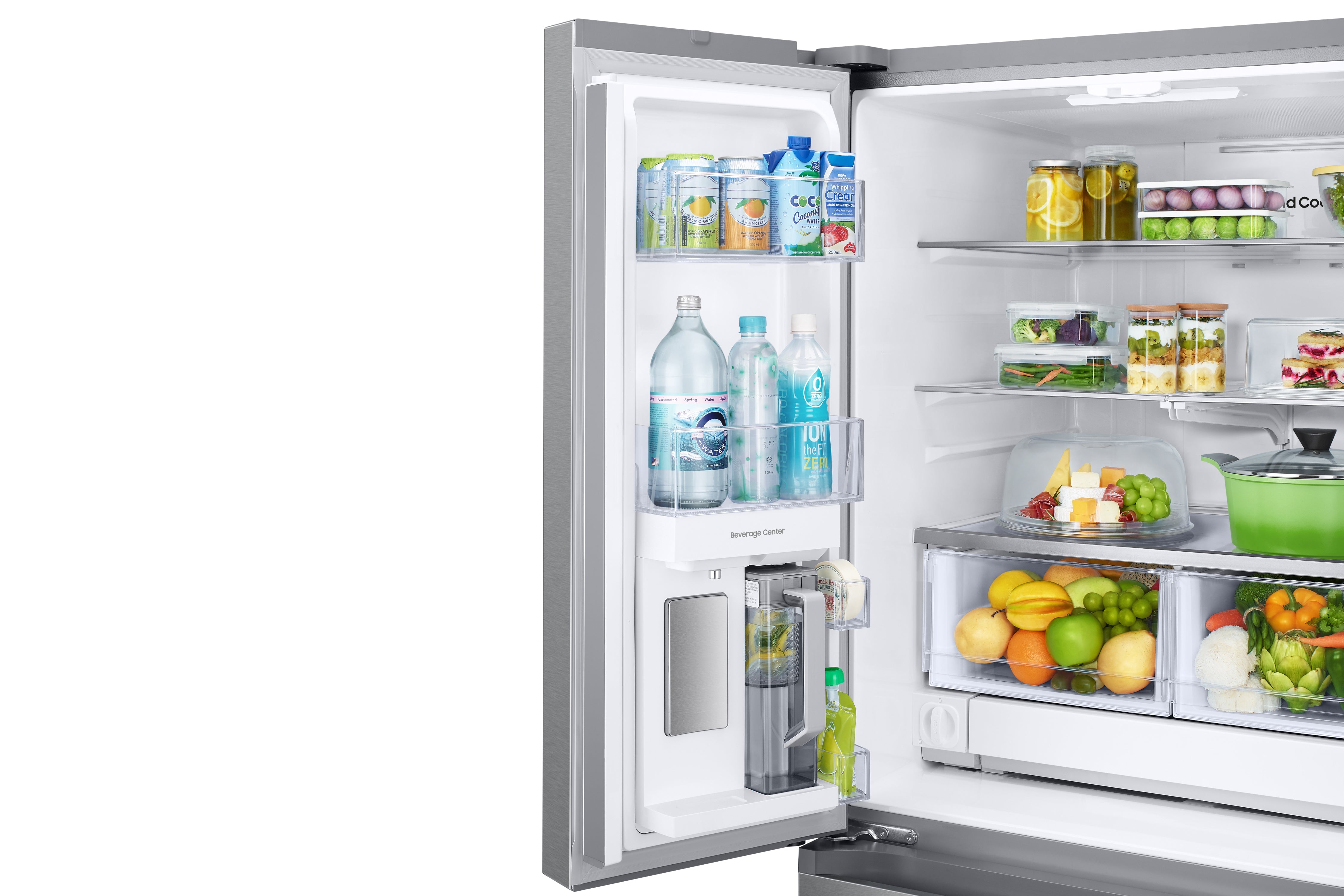 Samsung - 32.1875 Inch 24.5 cu. ft French Door Refrigerator in Stainless - RF25C5551SR