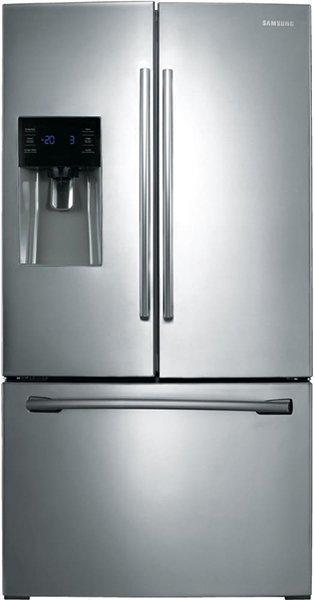 Samsung - 35.75 Inch 24.6 cu. ft French Door Refrigerator in Stainless - RF263BEAESR
