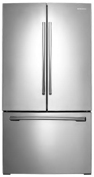 Samsung - 35.75 Inch 25.7 cu. ft French Door Refrigerator in Stainless - RF26HFENDSR