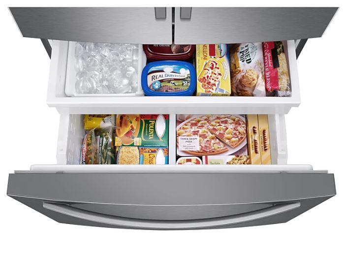 Samsung - 35.8 Inch 28.2 cu. ft French Door Refrigerator in Stainless - RF28T5A01SR