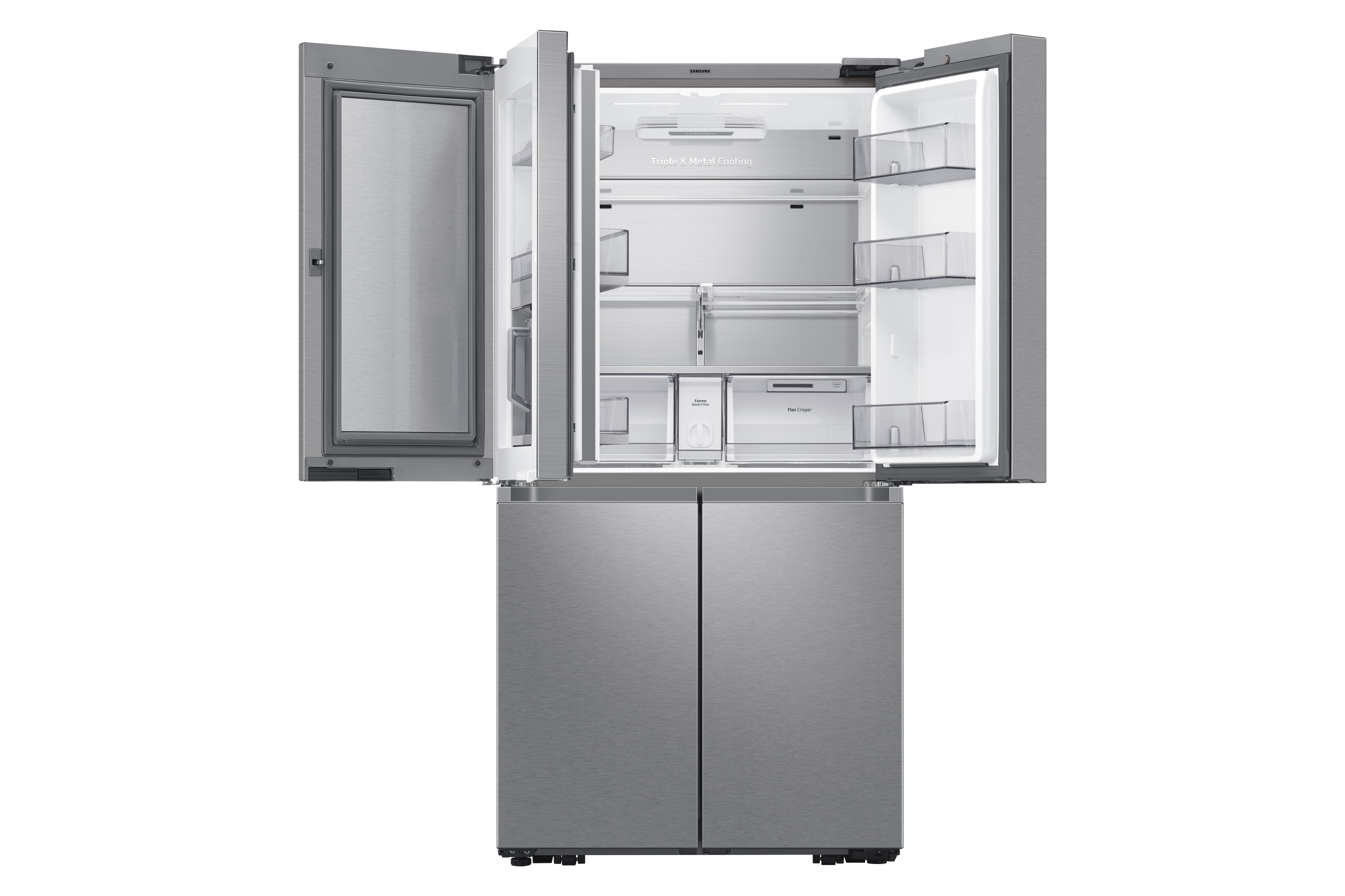Samsung - 35.875 Inch 29 cu. ft 4-Door French Door Refrigerator in Stainless - RF29A9671SR