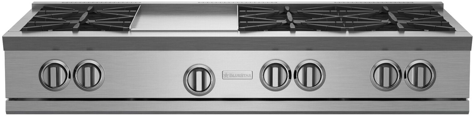 BlueStar - 47.875 inch wide Gas Cooktop in Stainless - RGTNB486GV2LPLT