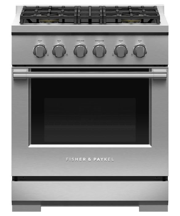 Fisher Paykel - 4.6 cu. ft  Gas Range in Stainless - RGV3-304-L