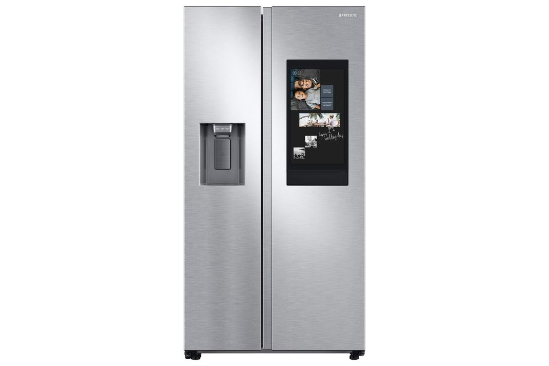 Samsung - 35.8 Inch 21.5 cu. ft Side by Side Refrigerator in Stainless - RS22T5561SR