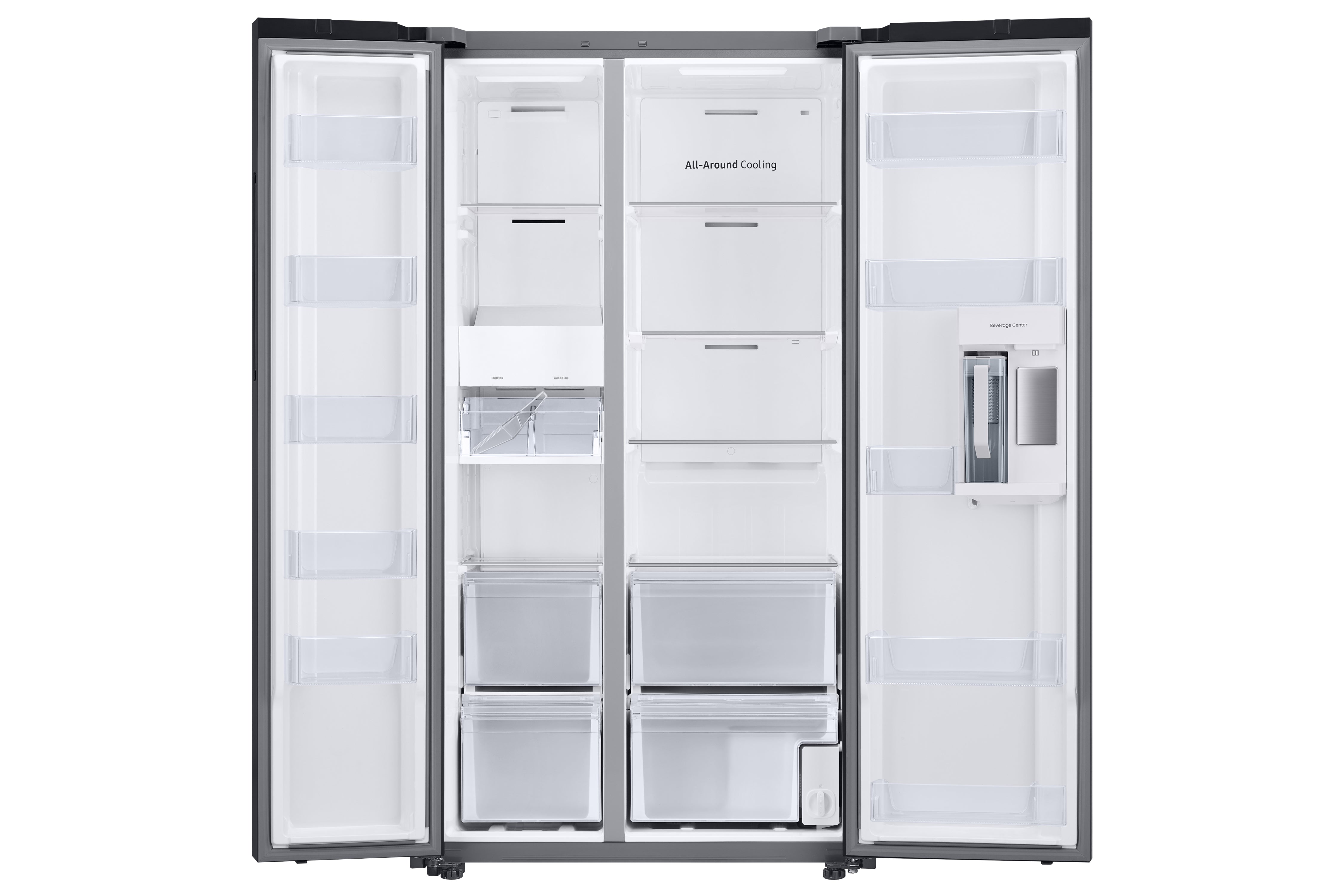 Samsung - Bespoke 35.75 Inch 22.6 cu. ft Side by Side Refrigerator in White - RS23CB760012AA