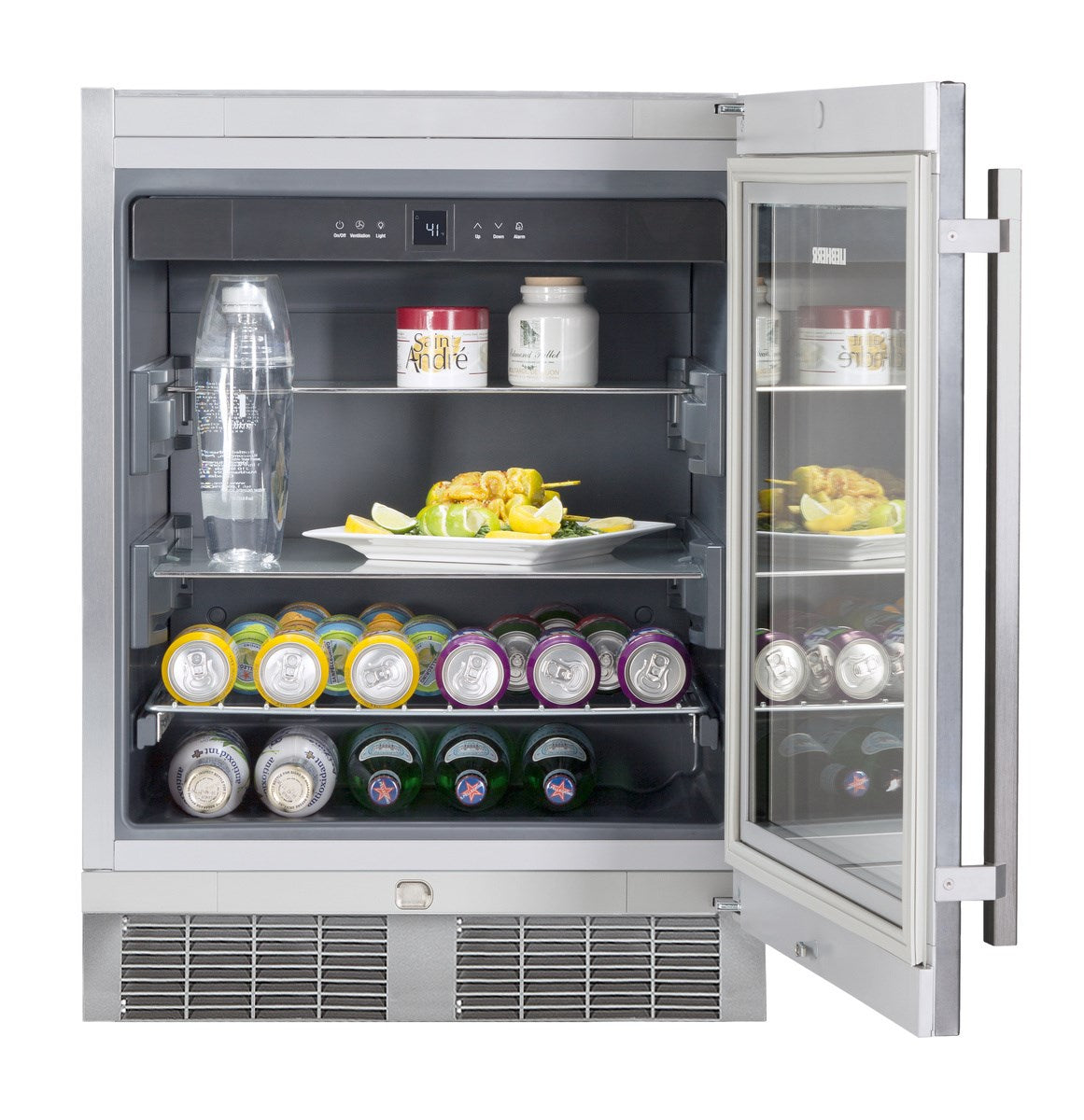 Liebherr - 23.5625 Inch 3.8 cu. ft Built In / Integrated Beverage Centre Refrigerator in Stainless - RU510