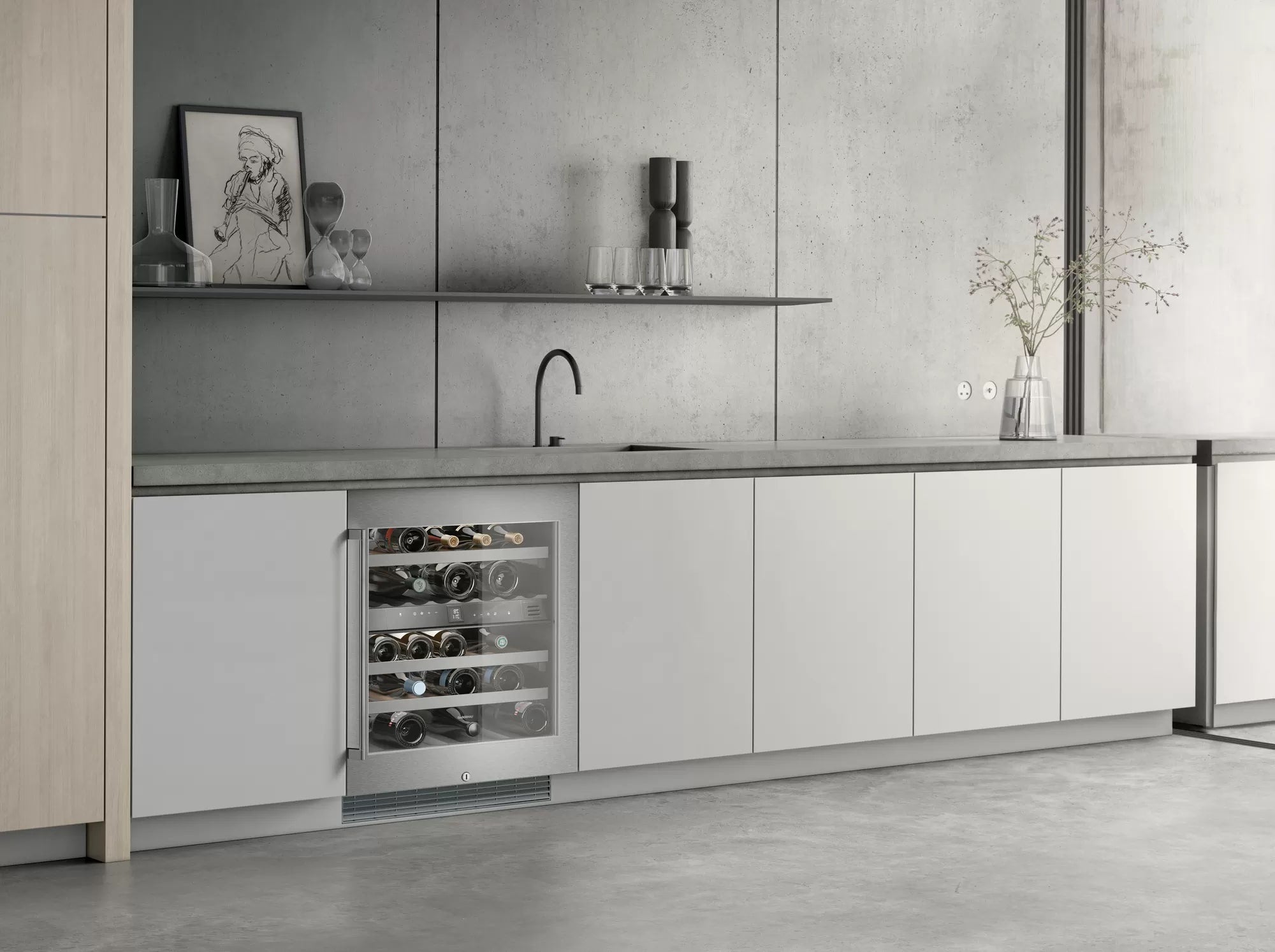 Gaggenau - 23.5 Inch 4.3 cu. ft Built In / Integrated Wine Fridge Refrigerator in Stainless - RW404761