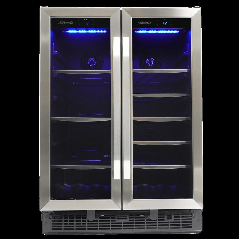 Silhouette - 23.8 Inch 5.1 cu. ft Wine Fridge Refrigerator in Stainless - SBC051D1BSS