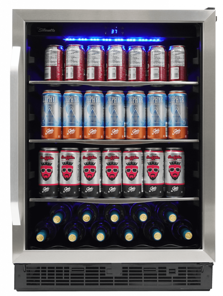 Silhouette - 23.81 Inch 5.7 cu. ft Built In / Integrated Beverage Centre Refrigerator in Stainless - SBC057D1BSS