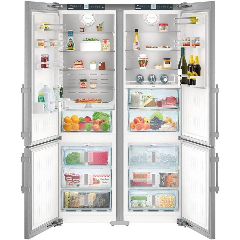 Liebherr - 47.75 Inch 29.7 cu. ft Side by Side Refrigerator in Stainless - SBS26S2