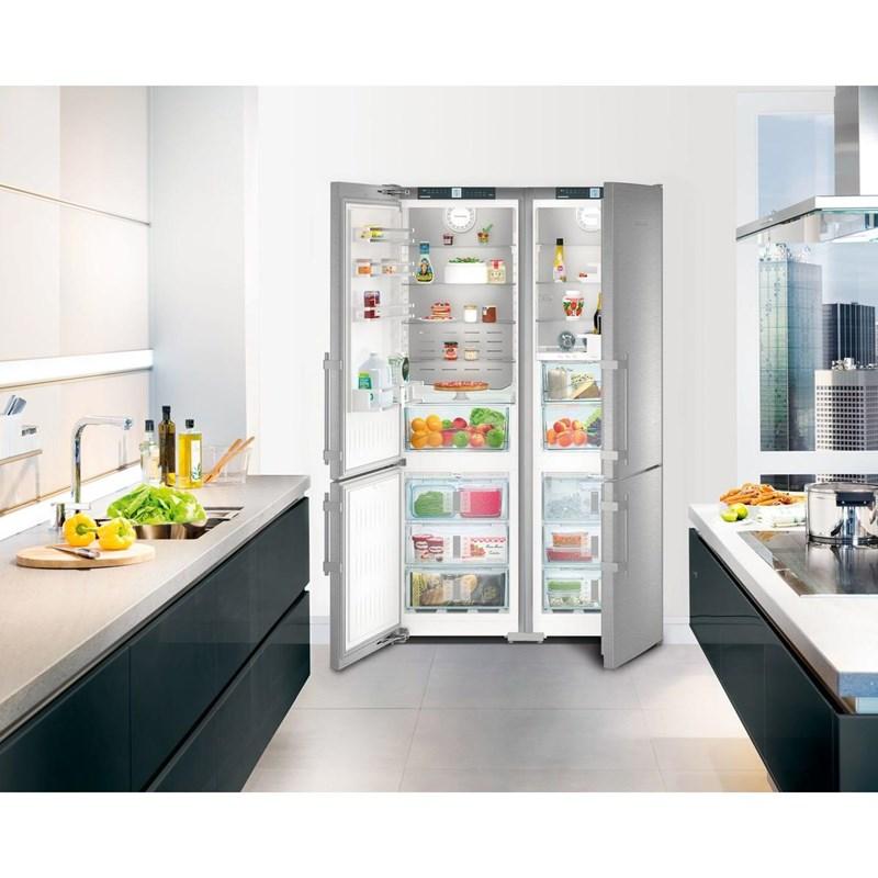Liebherr - 47.75 Inch 29.7 cu. ft Side by Side Refrigerator in Stainless - SBS26S2