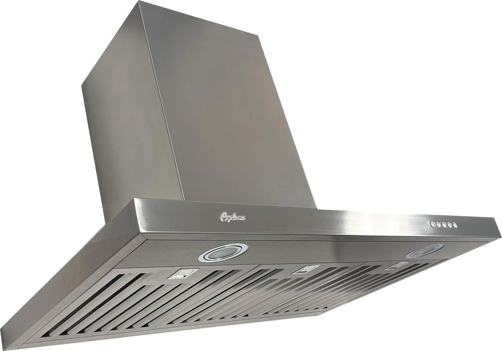 Cyclone - 36" 300 CFM Pyramid Shape Wall Mount Range Hood in Stainless Steel - SCB31636