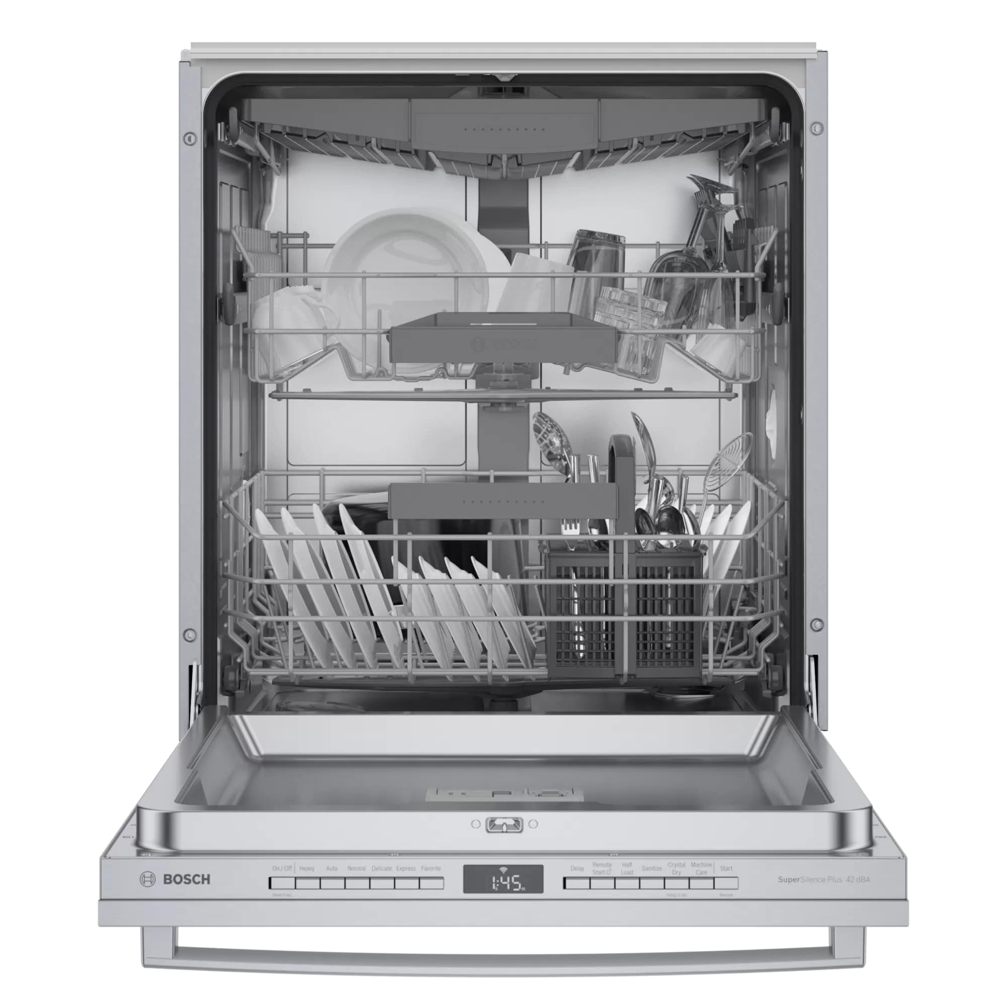 Bosch - 42 dBA Built In Dishwasher in Stainless - SGX78B55UC