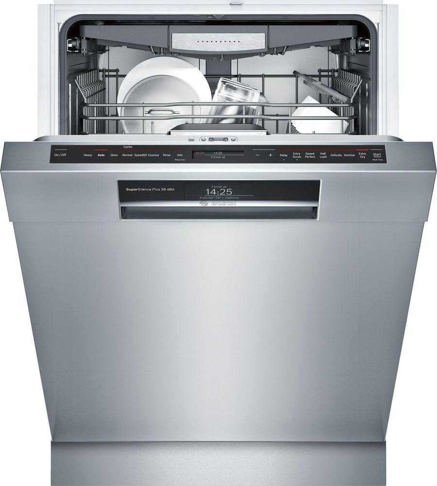 Bosch - 38 dBA Built In Dishwasher in Stainless - SHE89PW75N