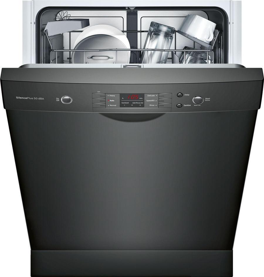 Bosch - 50 dBA Built In Dishwasher in Black - SHEM3AY56N
