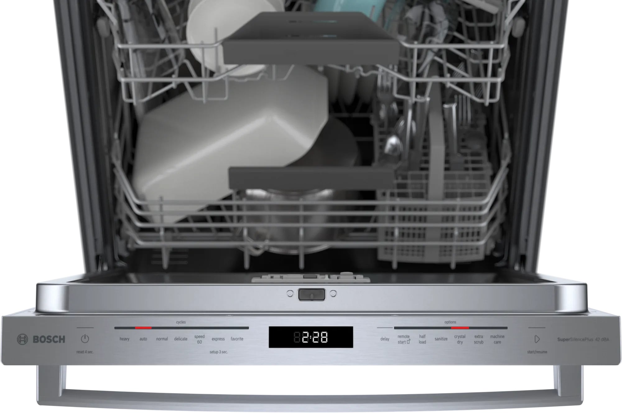 Bosch - 42 dBA Built In Dishwasher in Stainless - SHX78B75UC