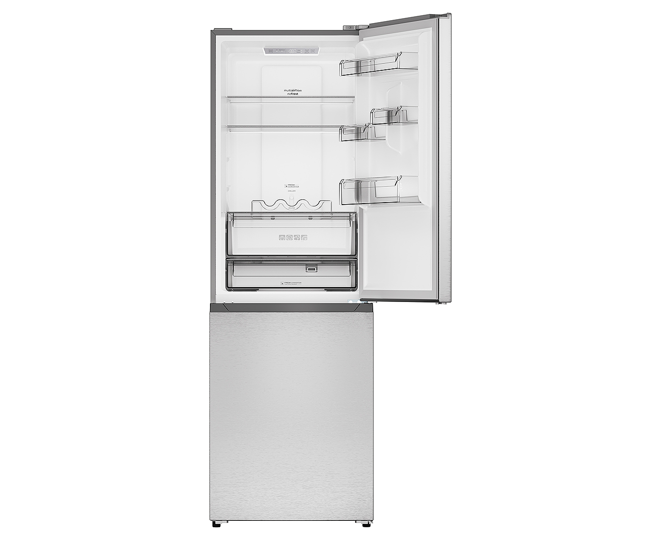 Sharp - 23.6 Inch 11.5 cu. ft Bottom Mount Refrigerator in Stainless - SJB1257HSC