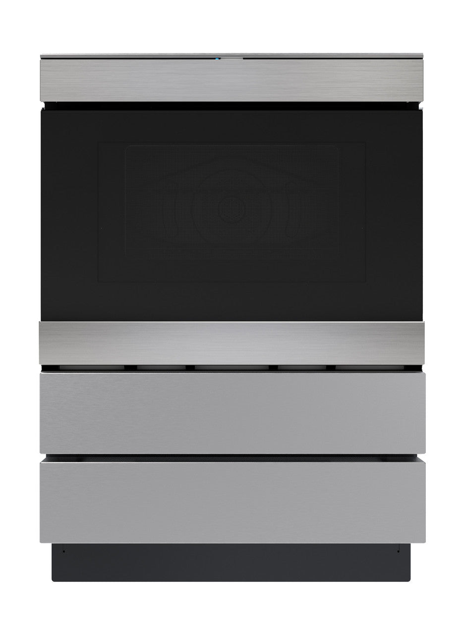 Sharp - 24 Inch Under the Counter Convection Microwave Drawer Oven Pedestal in Stainless - SKCD24U0GS